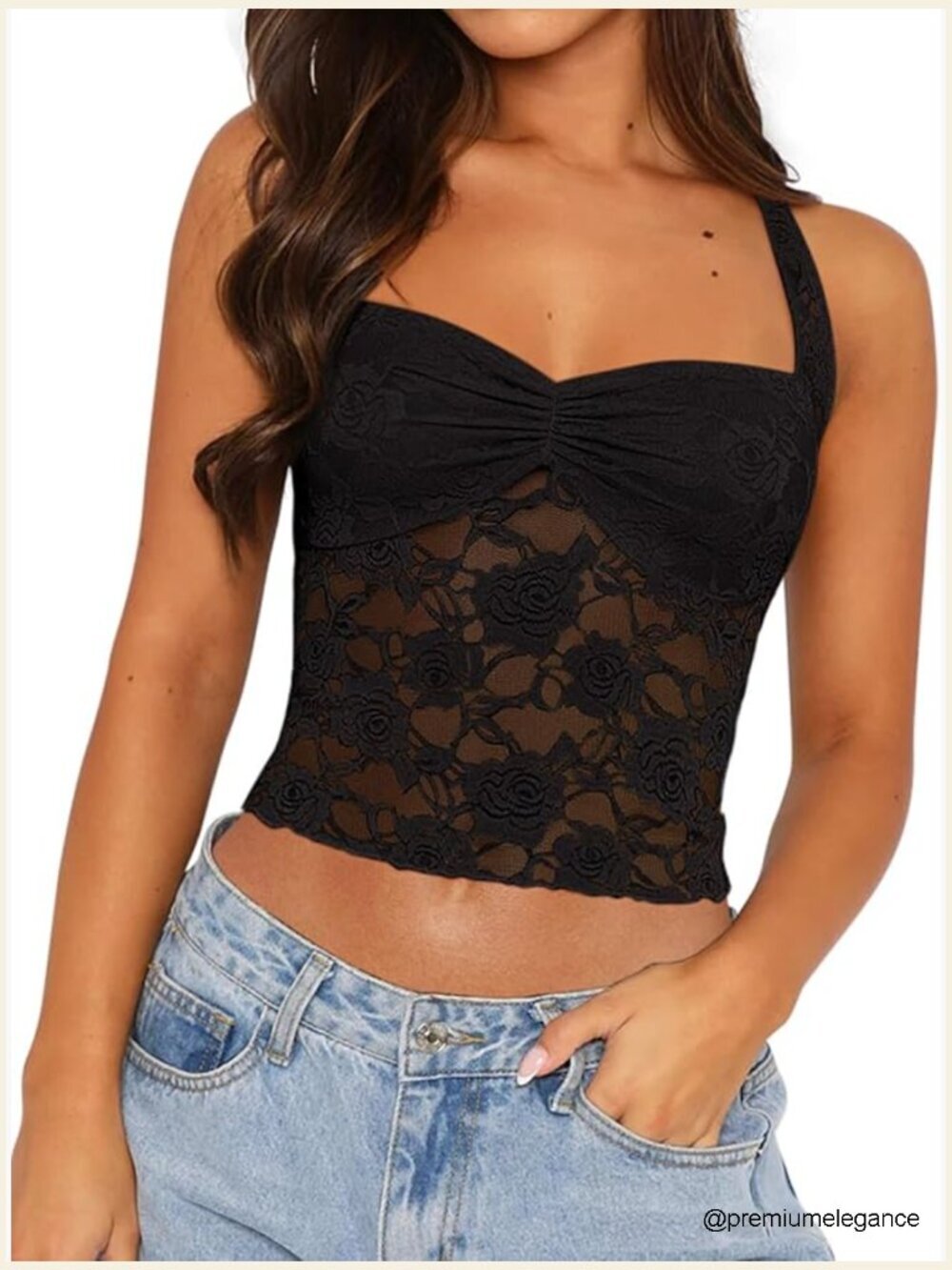 Halter Lace Crop Top Y2K Going Out Tank Top Trendy